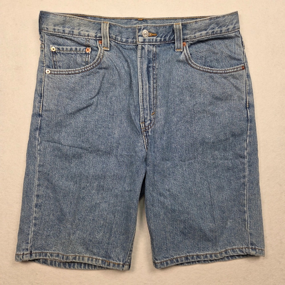 Vintage Y2K Levis 505 Denim Shorts Mens 36 Blue Regular Fit Medium Wash Shorts